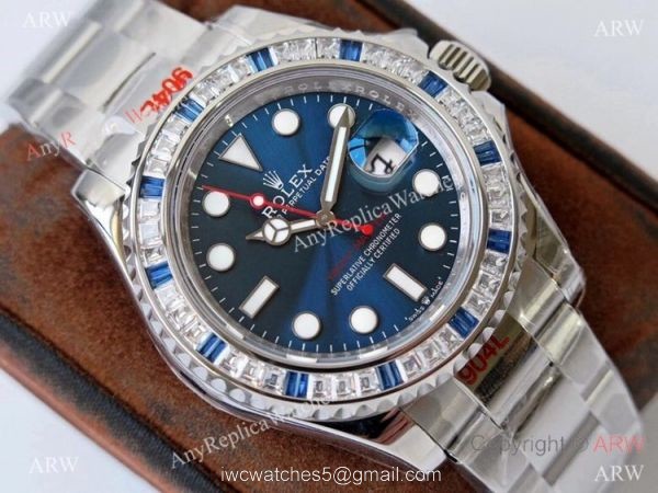 (ROF) Swiss Grade Copy Rolex YachtMaster Custom Edition Diamond Watch 2021 New! 1