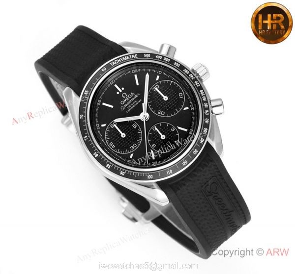 HRF Replica Omega Speedmaster Racing Co-Axial Black Dial Watch Cal.3330 Movement 1