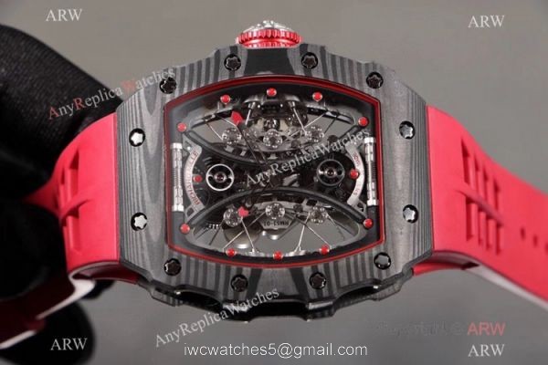KV Factory Richard Mille RM53-01 Tourbillon Pablo Mac Donough Watch TPT Carbon and Red 1