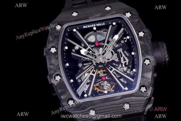 KV Factory Richard Mille RM12-01 Tourbillon Men Watch NTPT Carbon 1