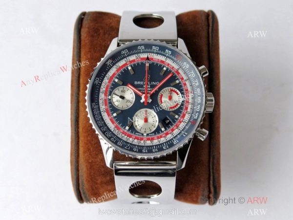Swiss Grade 1A Breitling Navitimer Pan Am Edition Watch Replica 7750 Movement Blue Dial 1