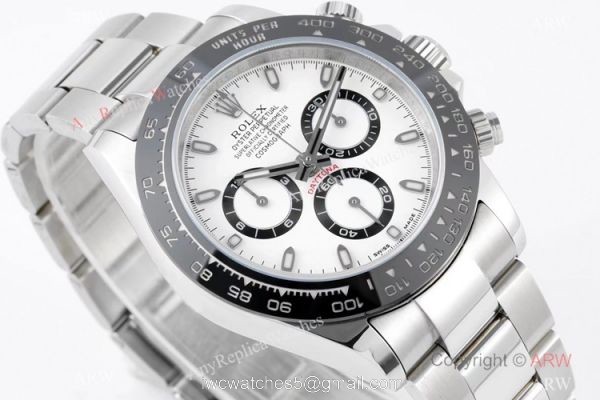 Super Clone Rolex Daytona 316L Stainless Steel Panda Dial Watch 1-1 VRF Swiss 7750 Movement 1