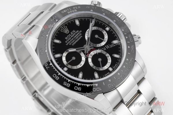 Super Clone Rolex Daytona VRF Swiss 7750 Watch Black Dial 116500ln 1