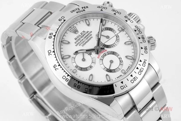 Super Clone Rolex Daytona VRF 7750 Chronograph White Dial Watch 116520 1