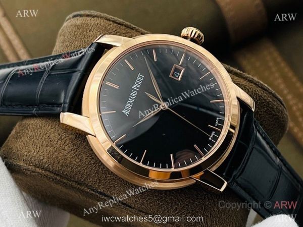 New 2021! Best Replica Audemars Piguet Jules Audemars Black Dial 41mm Watch 3120 Automatic 1