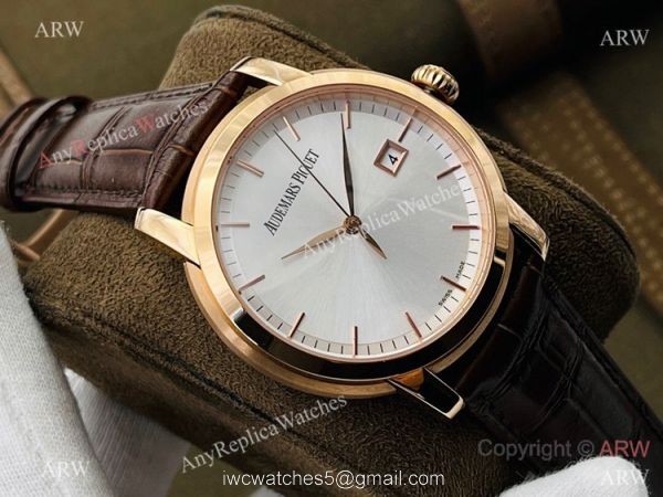 New 2021! Swiss Grade One Audemars Piguet Jules Audemars 3120 Automatic Watch Rose Gold Silver Face 1