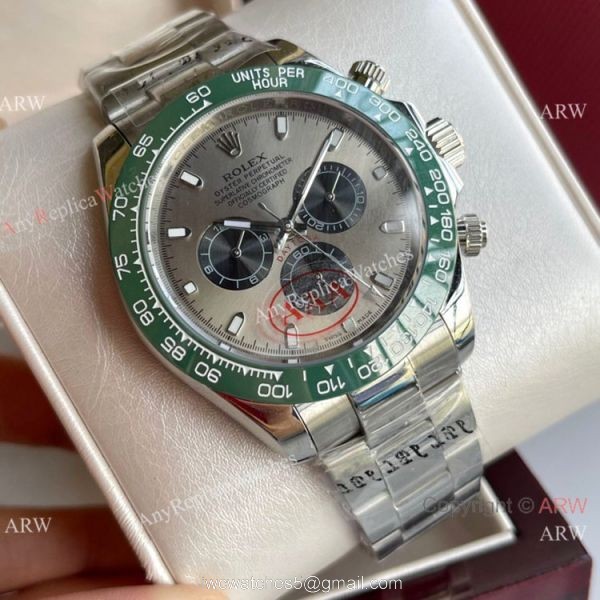 Rolex Comograph Daytona 43MM Watch Stainless Steel Green Ceramic Bezel 1