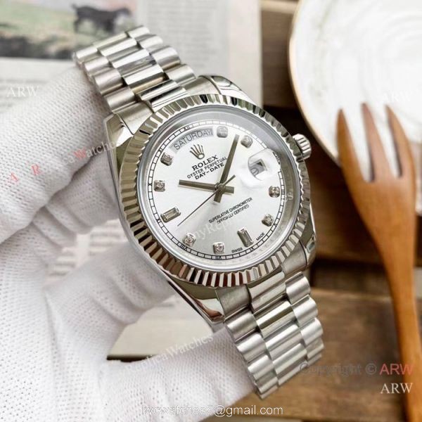 Replica Rolex Day Date President 40mm Watches Red Diamond Dial 1