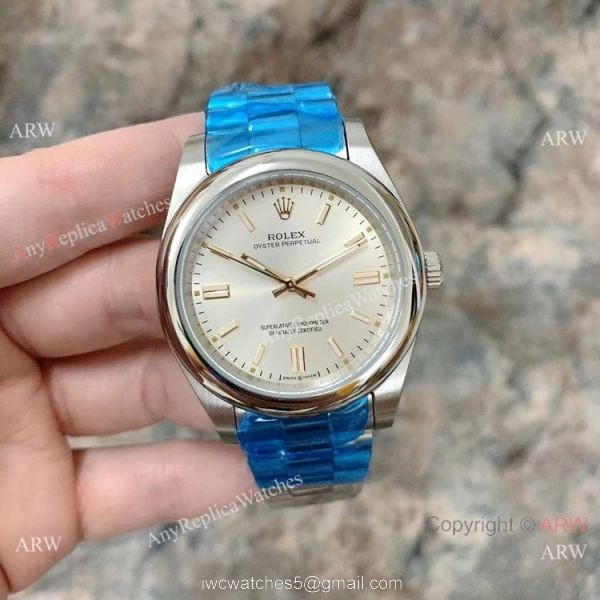2020 New Rolex Oyster Perpetual 41mm Watch Stainless Steel President Band Green Dial 1
