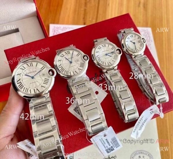 Clone Cartier Ballon Bleu Cartier Couple Watches Stainless Steel Bezel Automatic 1