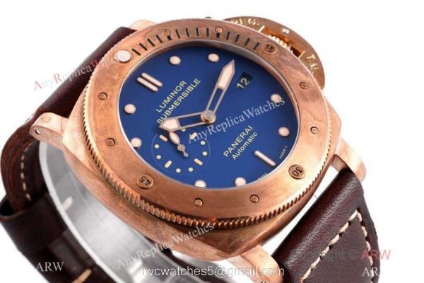 ZF Factory Panerai Luminor Pam00671 Watch Bronze Case Blue Dial 1