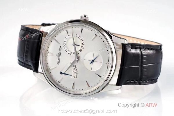 ZF Jaeger-LeCoultre Master Ultra Thin Power Reserve Watch Silver Dial 1
