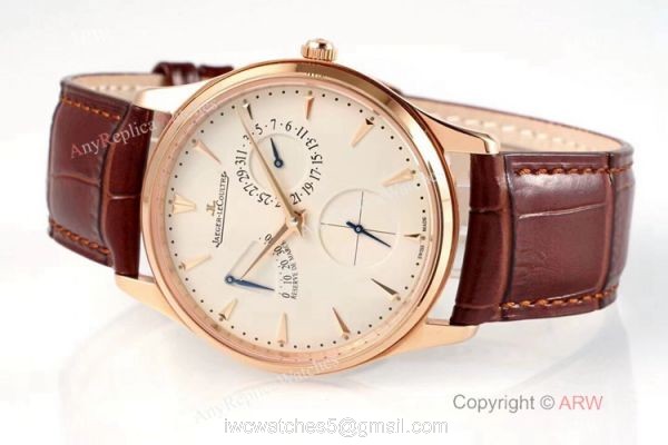 ZF Jaeger-LeCoultre Master Ultra Thin Power Reserve Rose Gold Watch Swiss Replica Watches 1