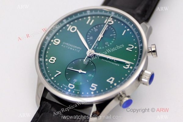 Swiss Replica IWC Schaffhausen Portugieser Green Dial Men Watch ZF Factory 1