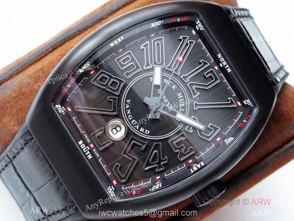 ZF Factory Swiss Replica Franck Muller Vanguard Yachting V45 Watch Solid Black 9015 Movement 1