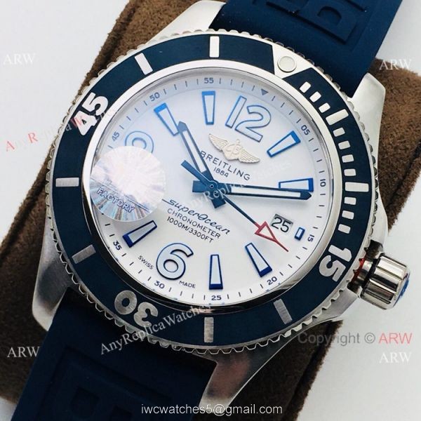 2021 New! TF Factory Breitling Superocean 44 Automatic White Dial Watch 2824 Movement 1