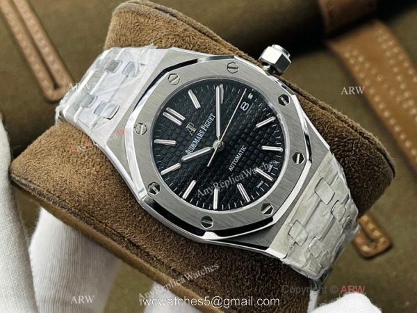 TWS factory V3 Version Audemars Piguet Royal Oak 37mm Watch Black Dial Cal.3120 Movement 1