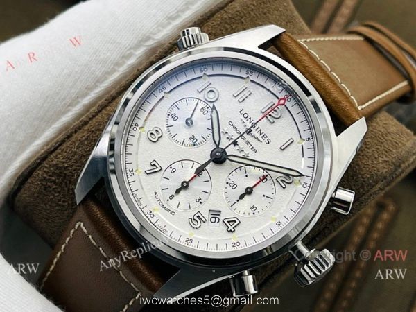 CF Factory 1:1 Copy Longines Spirit Chronograph Watch White Dial ETA7753 Movement 1