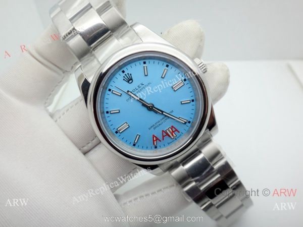 New Rolex Oyster Perpetual 36mm Watch Stainless Steel Turquoise Blue Dial 1