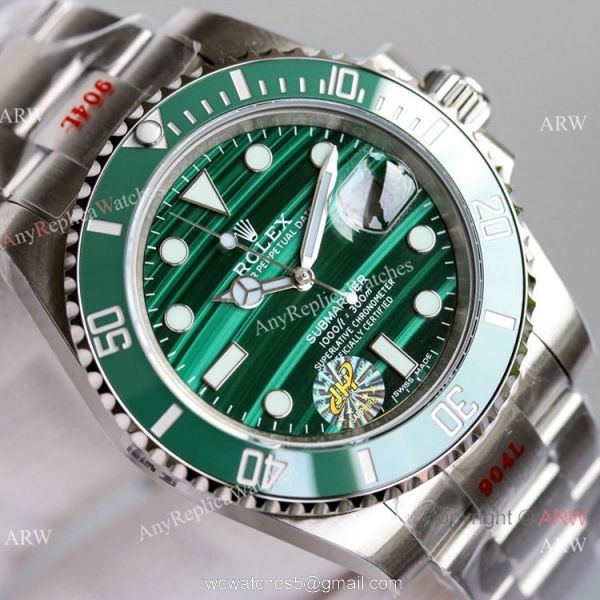 New! AAA Replica Rolex Submariner Malachite Dial Swiss 2824 Watch 40mm 1