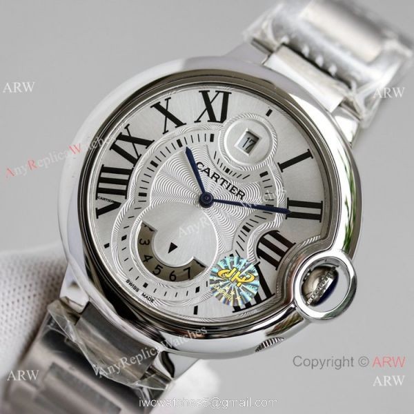 JH Factory Swiss Copy Ballon Bleu Cartier 9120 Movement Watch 42mm Stainless Steel 1