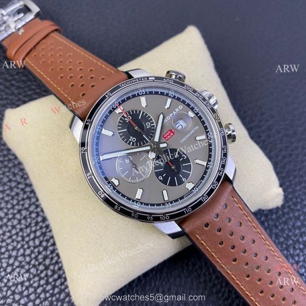 Swiss Grade one Chopard Mille Miglia GTS Azzurro Watch Gray Dial V7 Factory 1
