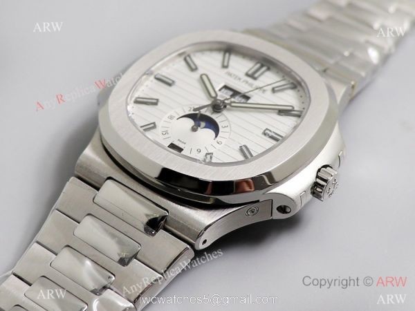 GR Factory Patek Philippe Nautilus Annual Calendar 5726 with White Dial Replica Watch 1
