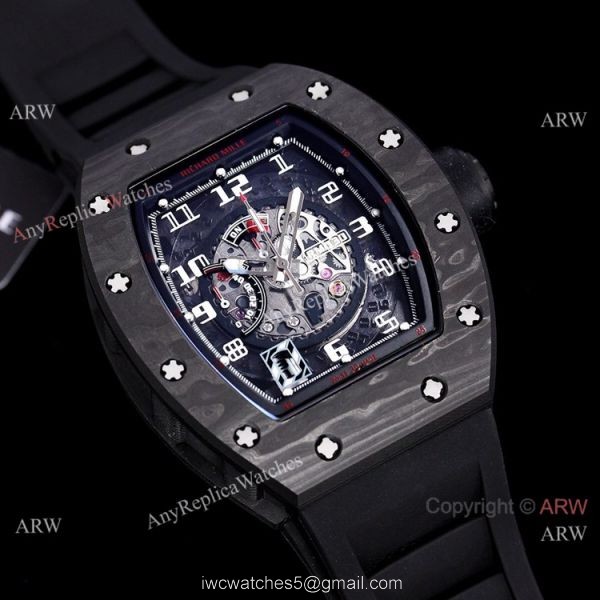 Best Copy Richard Mille RM 030 White Rush Carbon Fiber Watch In All Black 1