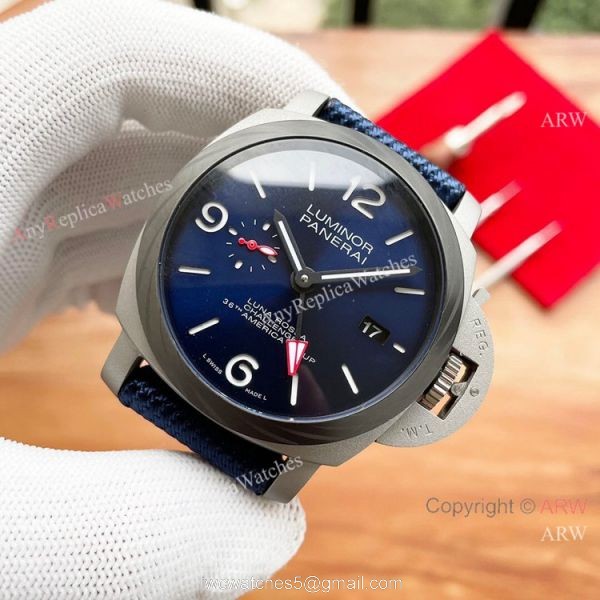 Blue Face Luminor Panerai Luna Rossa Challenger Of The 36th Americas Cup Replica Watches 1