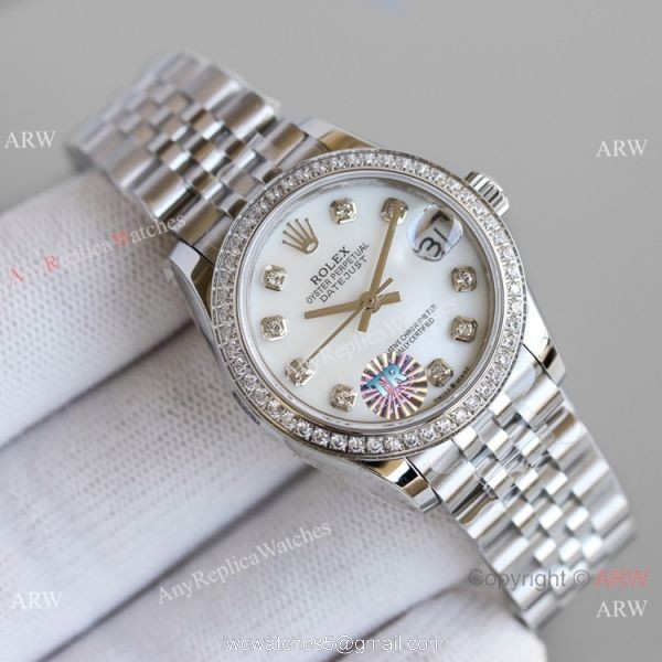 TR Factory Copy Rolex Datejust 31mm Watch President Stainless Steel Purple Dial 1