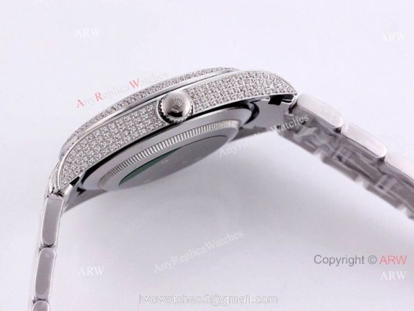 Full Diamond Rolex Datejust 41 Blue Dial Rolex 126334 High Quality Replica Watch 1