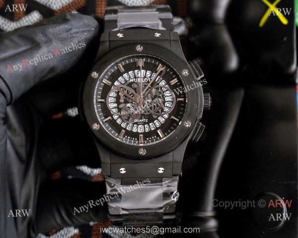 2021 Copy Hublot Geneve Big Bang Skull All Black Watches 1