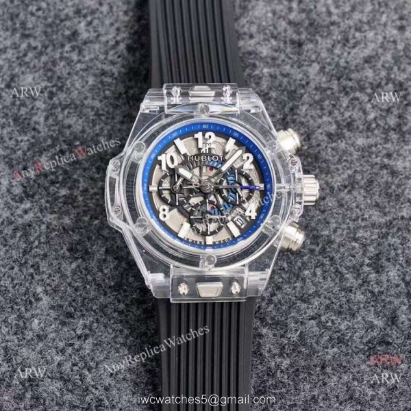 2021 New Hublot Unico Sapphire Chronograph Watch Blue Inner 1
