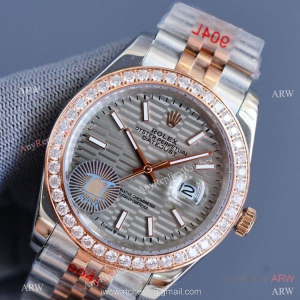 Swiss Quality Copy Rolex Datejust II 41 Grey Dial Diamond Bezel Jubilee Watch 1