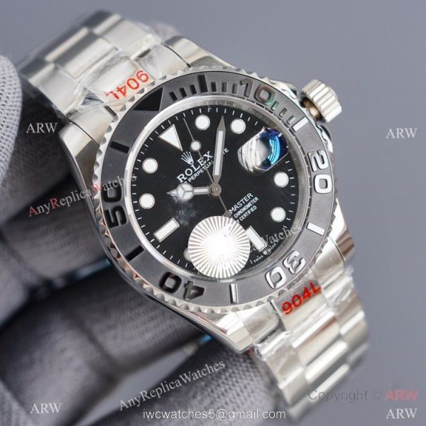 Swiss Quality Rolex Yacht master 40mm Watch Black Dial Citizen 8215 1