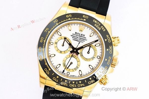 (EW) Swiss Copy Rolex Cosmograph Daytona 7750 White Dial Ceramic Bezel Watch 40mm for Men 1