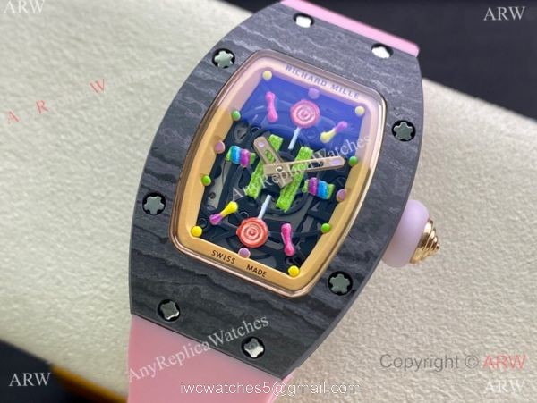 Swiss Replica Richard Mille RM007 BonBon Watch Carbon Case 1