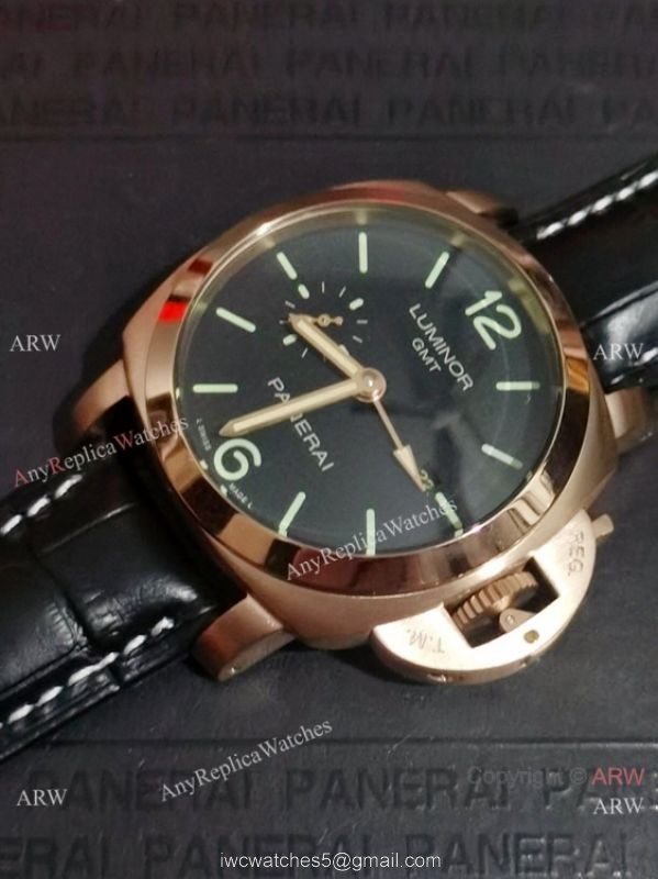 Copy Panerai Luminor Gmt Automatic PAM 00535 Watch Rose Gold 1