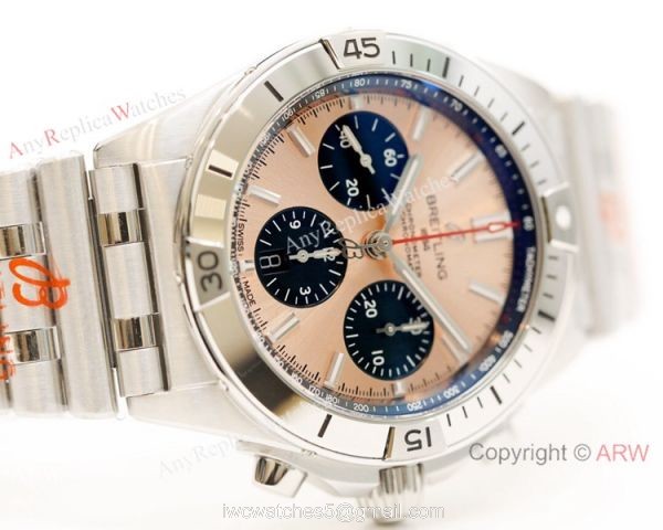 2021 New Super Clone Breitling Chronomat 1:1 GF Factory Watch Rose Gold Dial 1