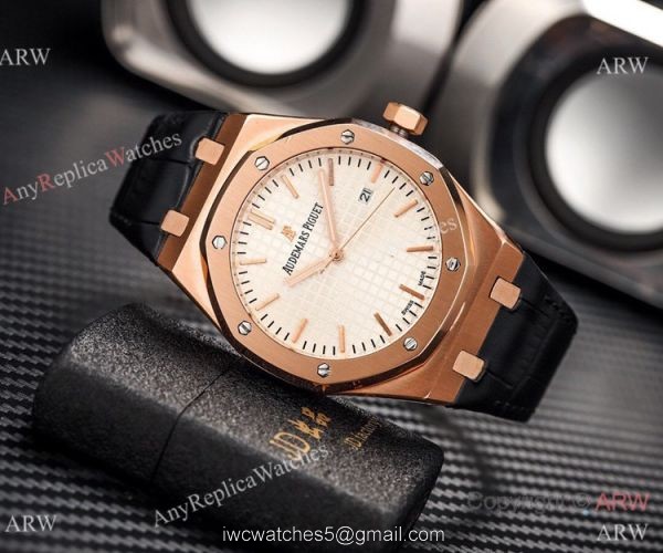 Swiss Quality Audemars Piguet Royal Oak Citizen 8215 Watch White Dial 40mm 1