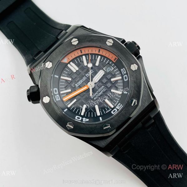 Best Replica Audemars Piguet Royal Oak Offshore Diver Watches Black Steel 1