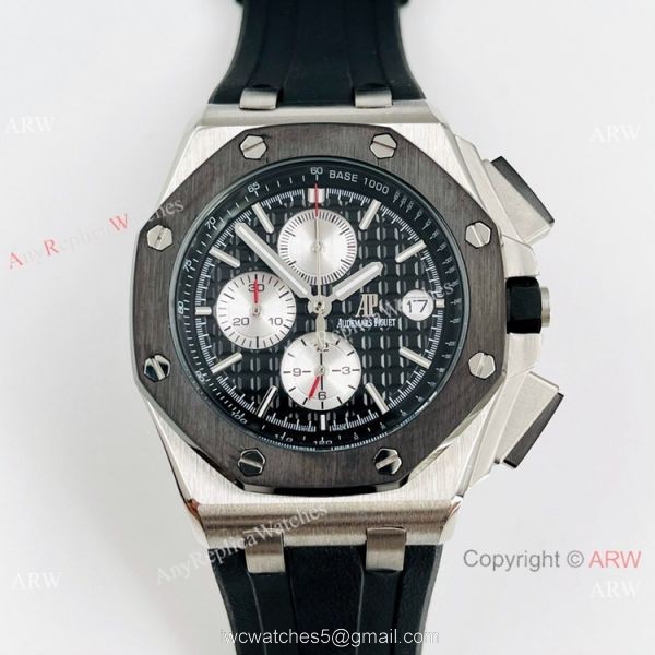 High-end Copy Audemars Piguet Offshore Chronograph Watch Black Bezel 1