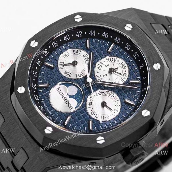 2021 New Swiss Copy Audemars Piguet Perpetual Calendar BF Cal.5134 Watch Blue Dial 41mm 1