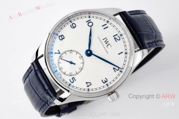Best IWC Portugieser 40mm For Men White Face IWC Zf Factory Replica Watch 1