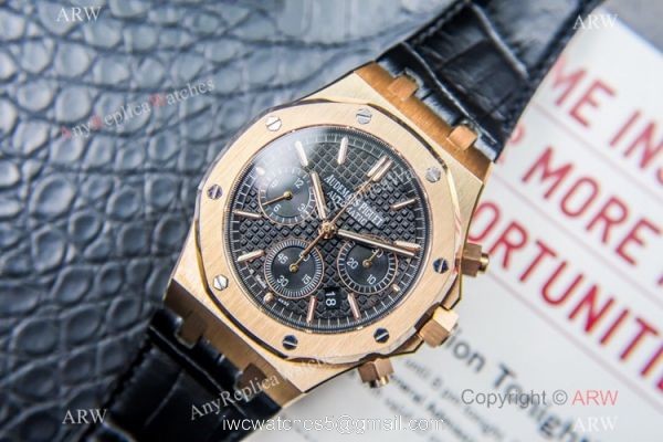 Grade 1A Copy Audemars Piguet Royal Oak Chronograph 7750 Watch Black Dial 1