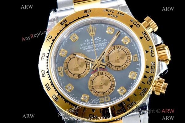 JH Factory Swiss Copy Rolex Daytona JH Cal.4130 Watch Blue Mother Of Pearl Dial 2-Tone 1