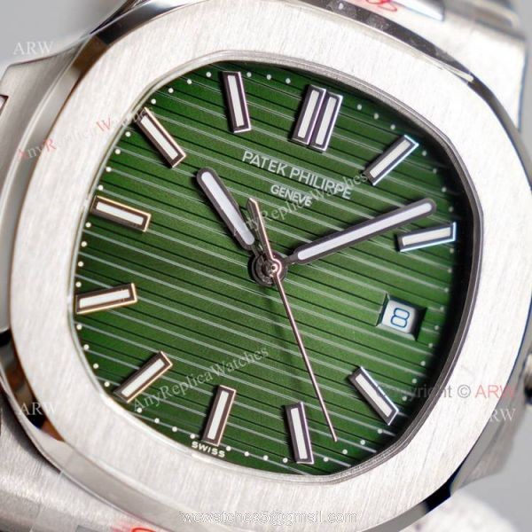 New Patek Philippe Nautilus 5711 Green Dial Stainless Steel Swiss Replica Watch 40mm 1