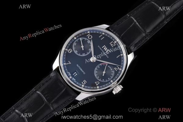 ZF Factory 1:1 Super Clone IWC Portugieser 7 Days IW500109 Watch Black Dial Stainless Steel 1