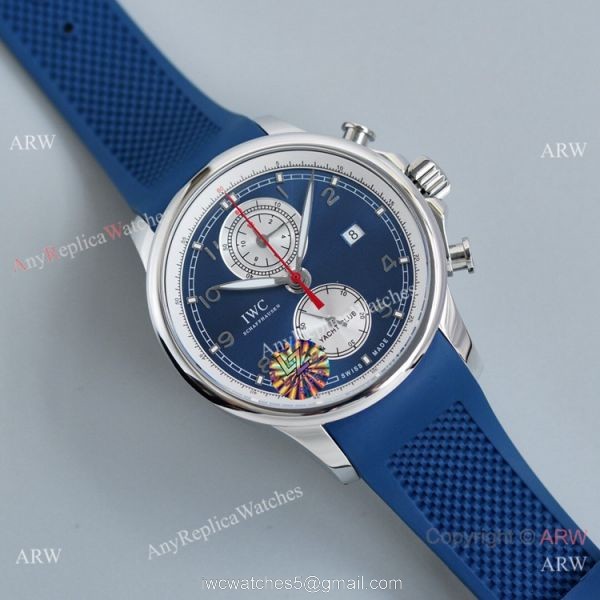 New Replica IWC Portugieser Yacht Club Chronograph Cal89361 Blue Dial Watch 1