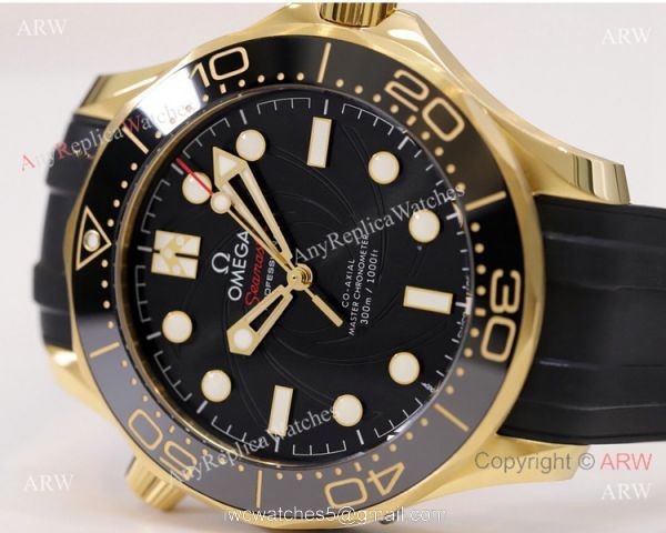 Super Clone Omega Seamaster James Bond OR 8800 Movement Watch Gold Case 42mm 1